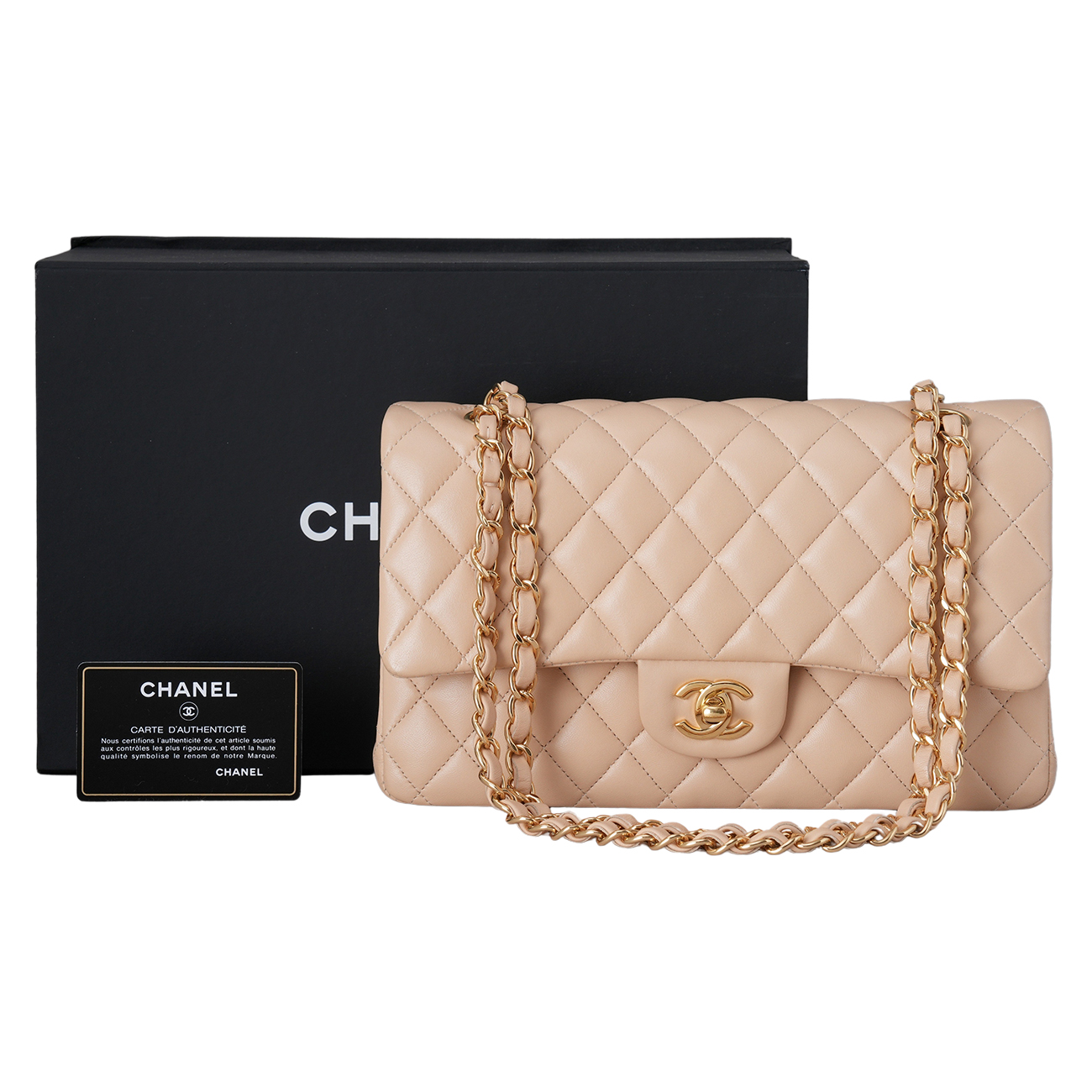 CHANEL(USED)샤넬 램스킨 클래식 미듐 플랩백