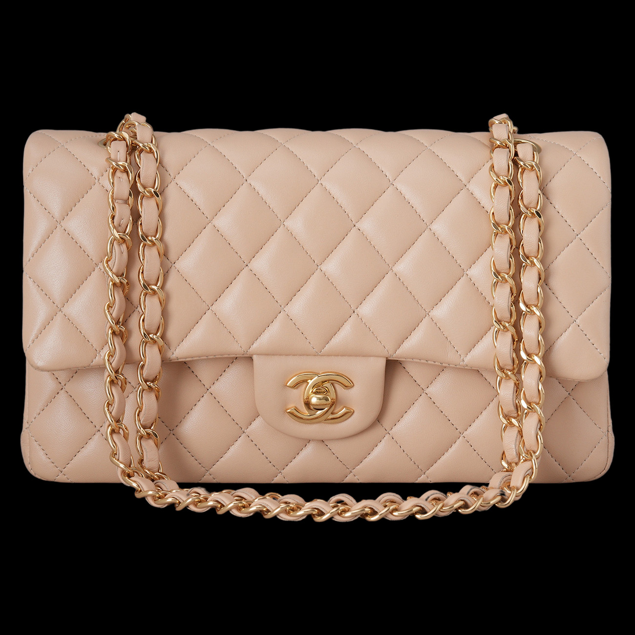 CHANEL(USED)샤넬 램스킨 클래식 미듐 플랩백