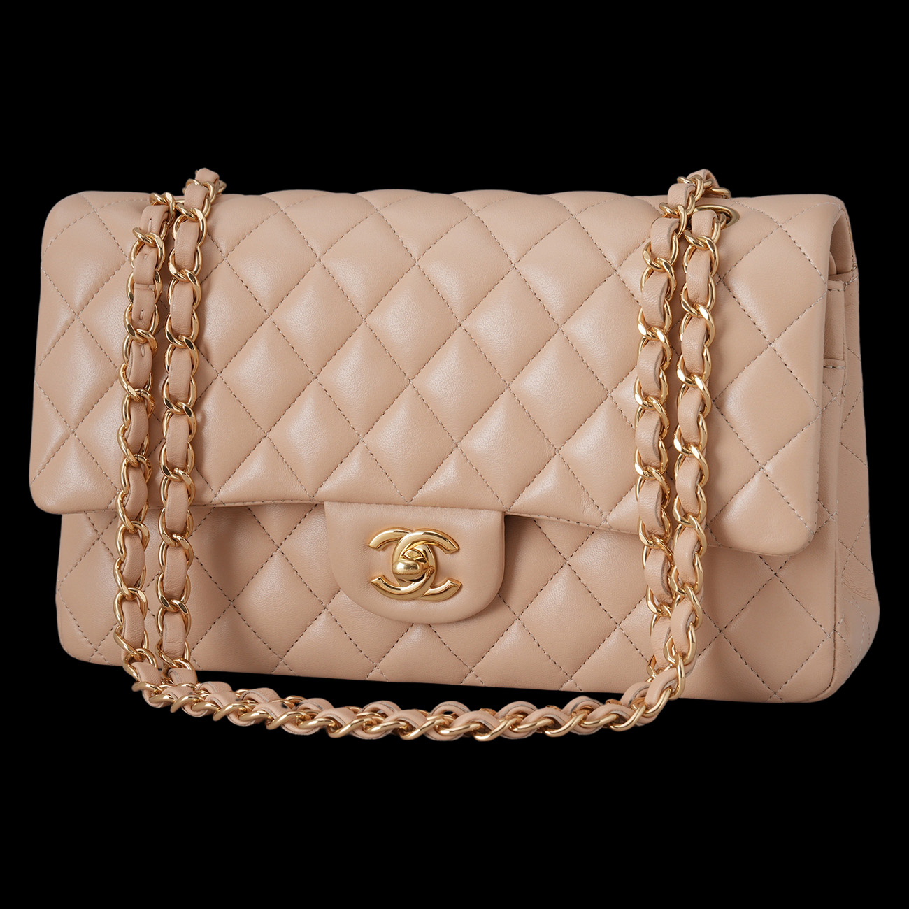 CHANEL(USED)샤넬 램스킨 클래식 미듐 플랩백