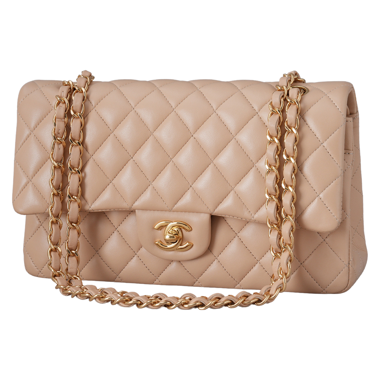 CHANEL(USED)샤넬 램스킨 클래식 미듐 플랩백