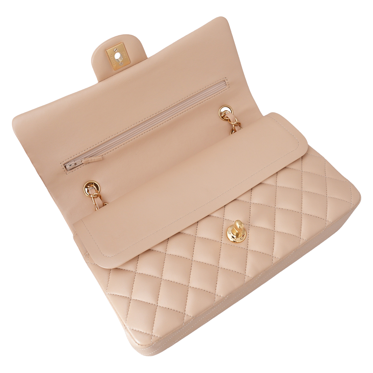 CHANEL(USED)샤넬 램스킨 클래식 미듐 플랩백