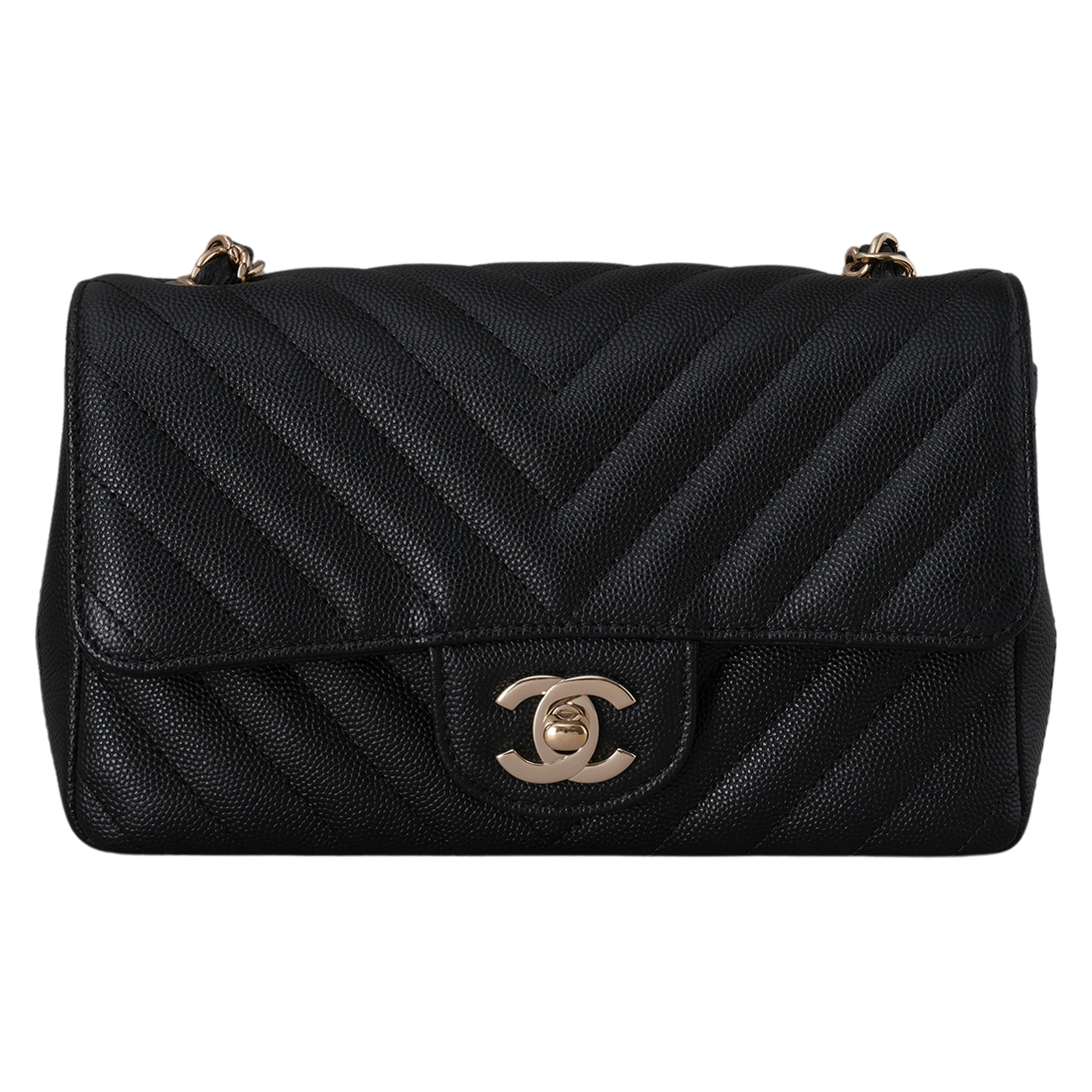 CHANEL(USED)샤넬 캐비어 쉐브론 클래식 뉴미니 크로스백