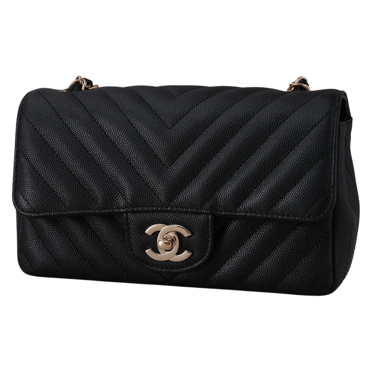 CHANEL(USED)샤넬 캐비어 쉐브론 클래식 뉴미니 크로스백