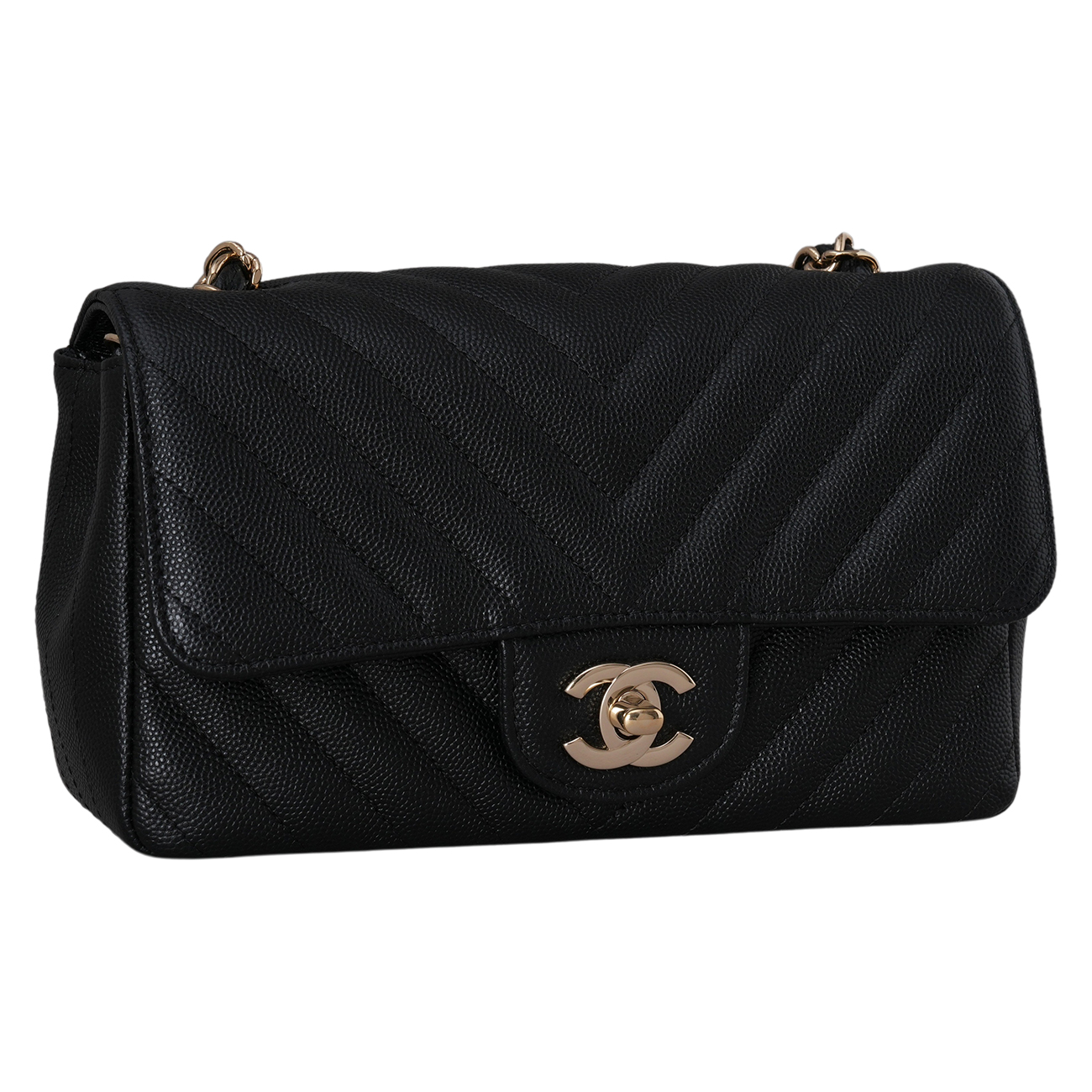 CHANEL(USED)샤넬 캐비어 쉐브론 클래식 뉴미니 크로스백