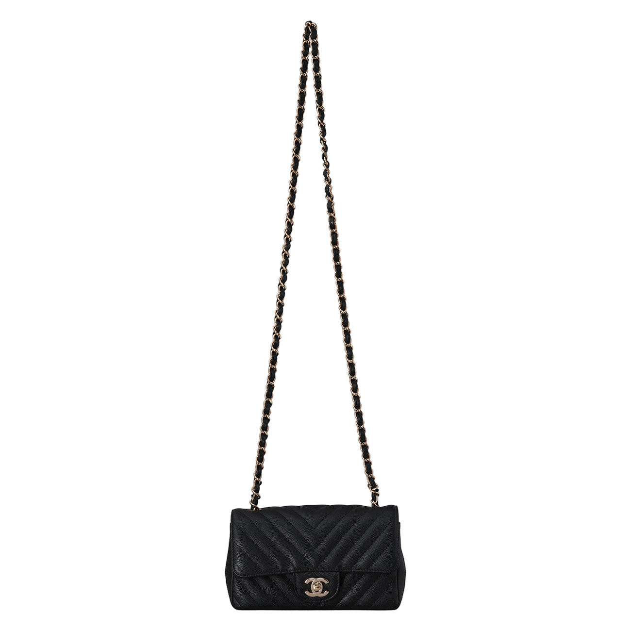 CHANEL(USED)샤넬 캐비어 쉐브론 클래식 뉴미니 크로스백