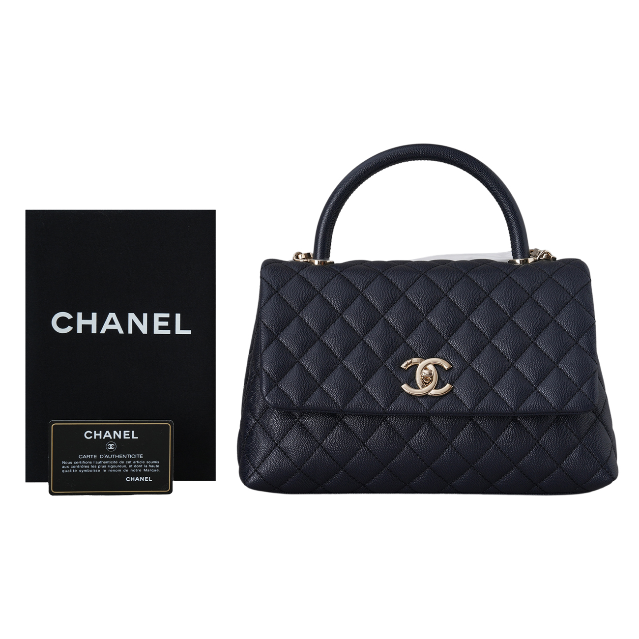 CHANEL(USED)샤넬 캐비어 코코핸들 미듐