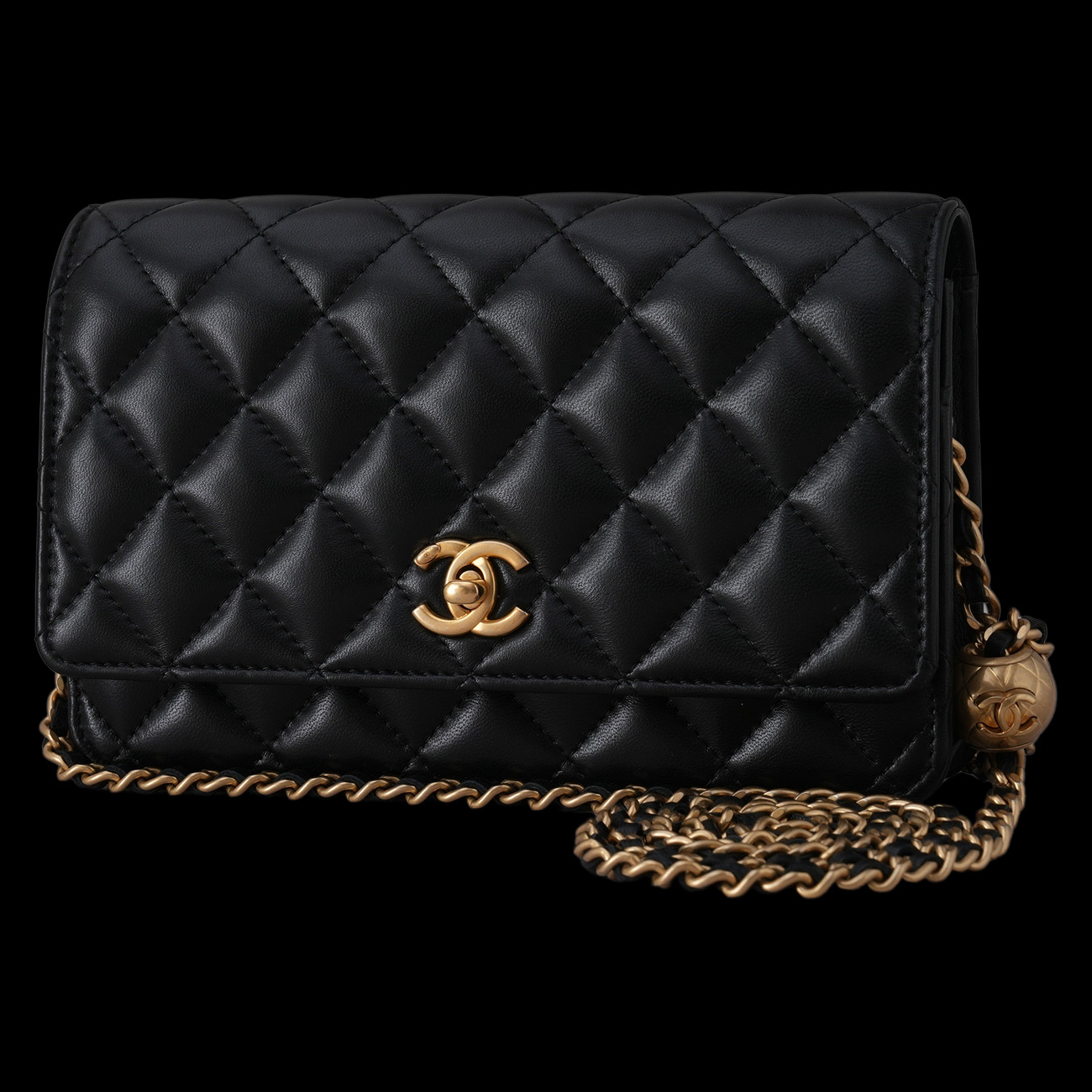CHANEL(USED)샤넬 AP1450 램스킨 골든볼 WOC