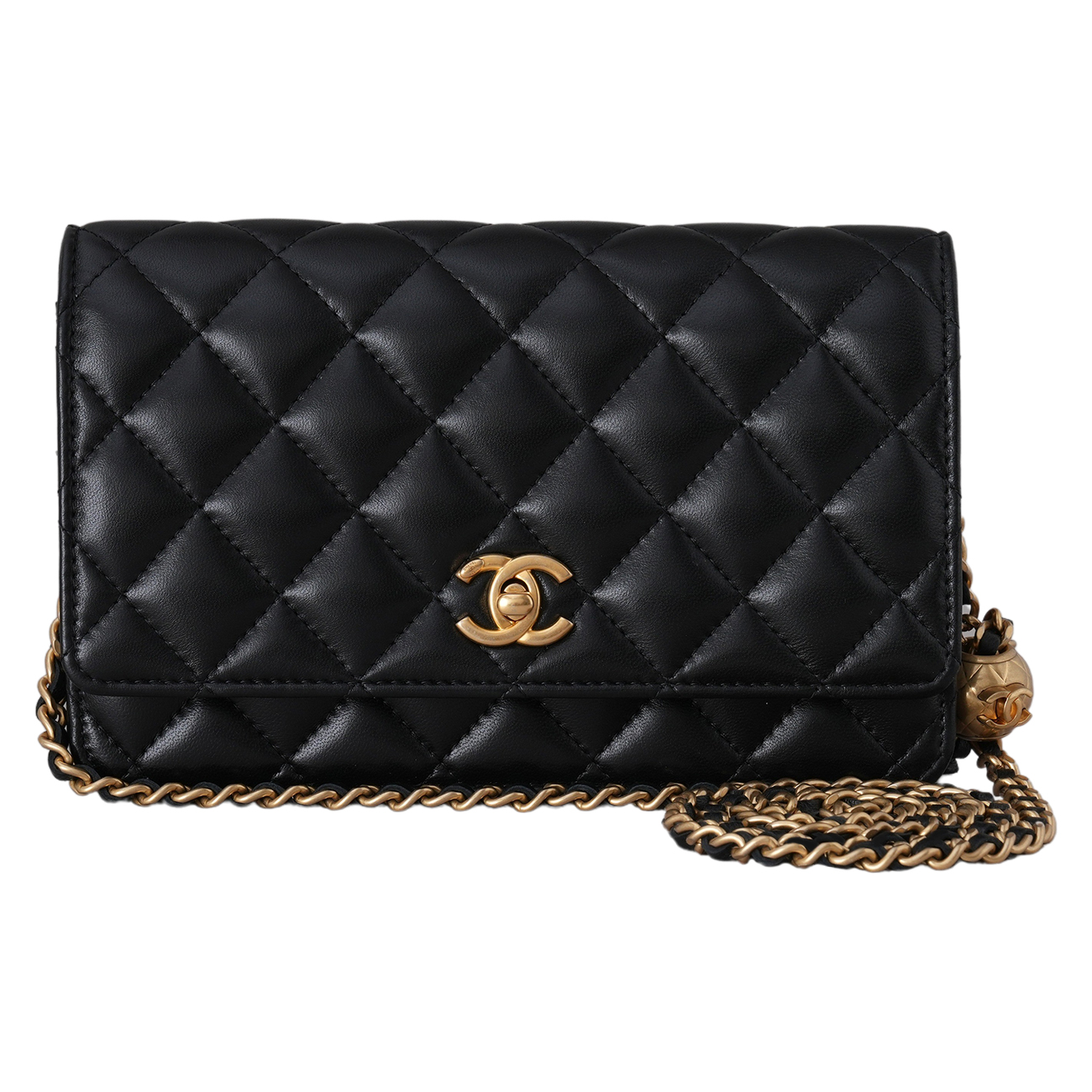 CHANEL(USED)샤넬 AP1450 램스킨 골든볼 WOC