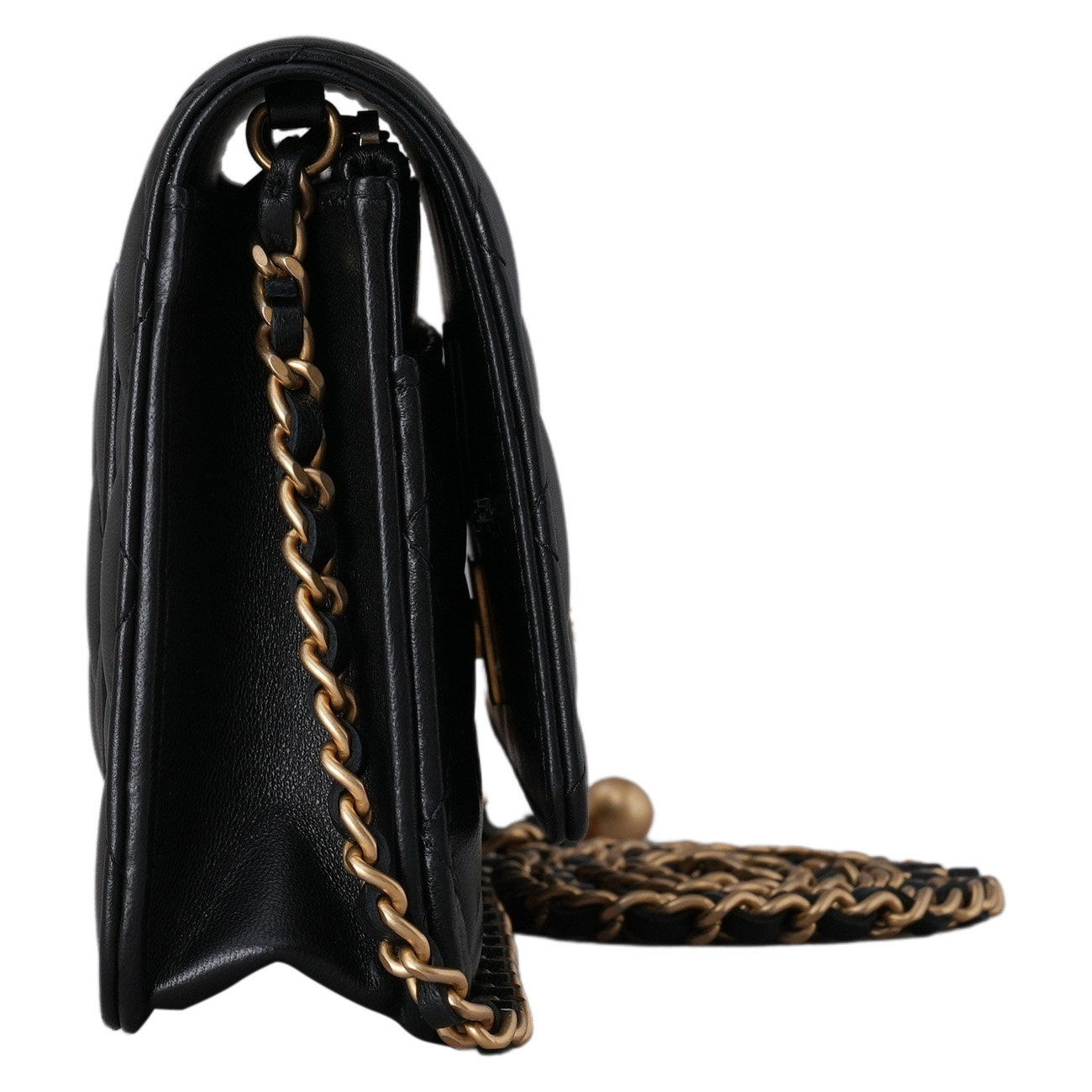 CHANEL(USED)샤넬 AP1450 램스킨 골든볼 WOC