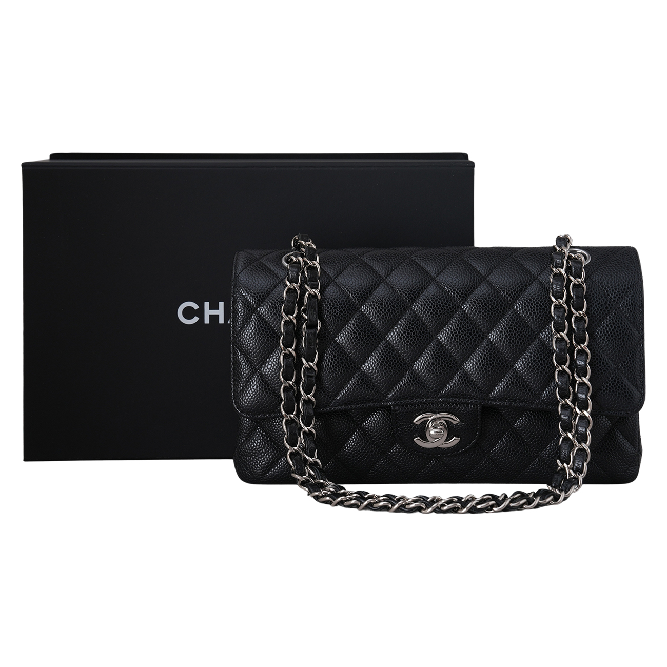 CHANEL(USED)샤넬 캐비어 클래식 미듐 플랩백