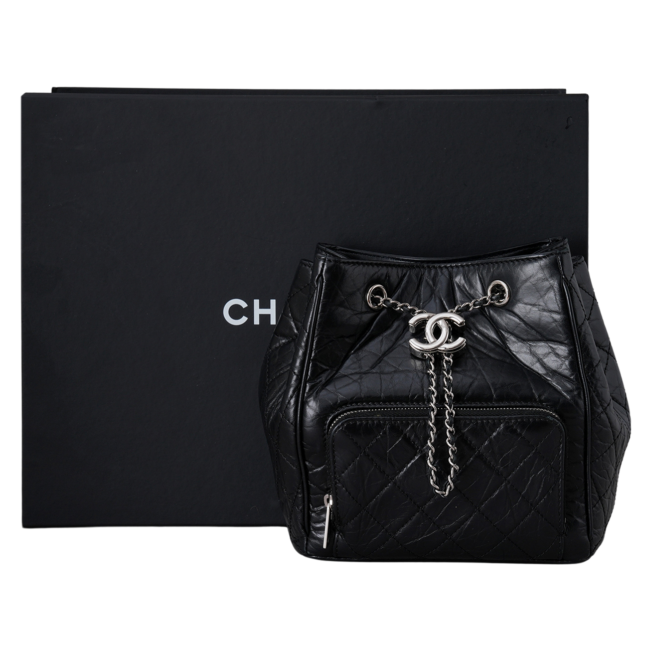 CHANEL(USED)샤넬 A57818 드로스트링 버킷백 블랙