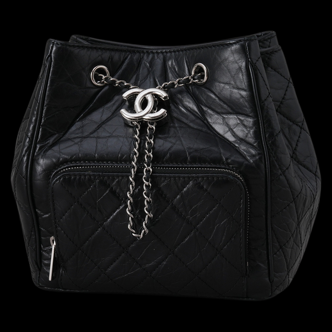 CHANEL(USED)샤넬 A57818 드로스트링 버킷백 블랙