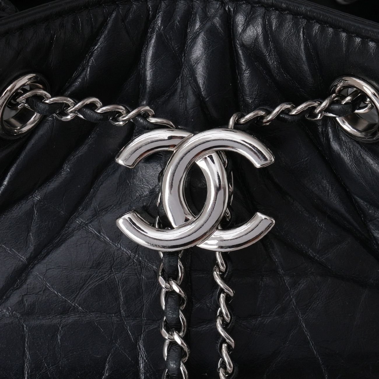 CHANEL(USED)샤넬 A57818 드로스트링 버킷백 블랙