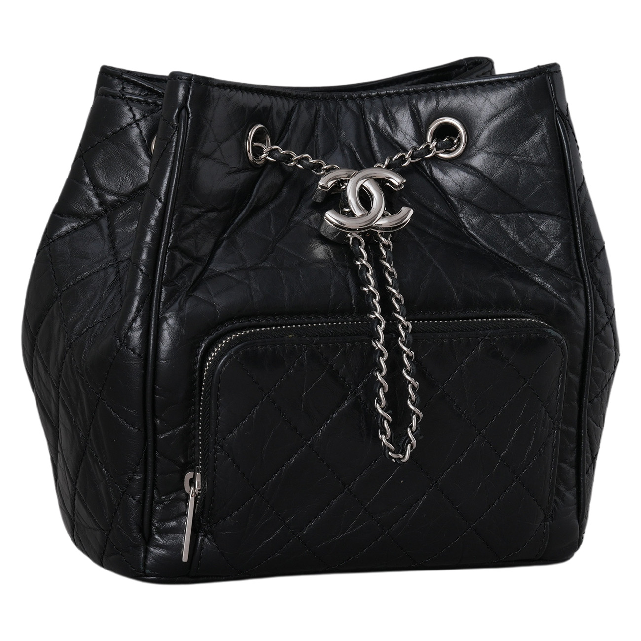 CHANEL(USED)샤넬 A57818 드로스트링 버킷백 블랙