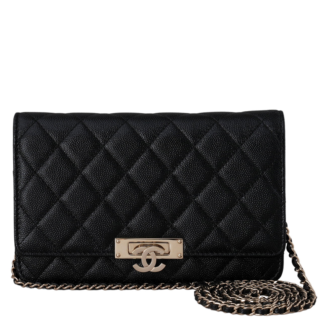CHANEL(USED)샤넬 A80766 시즌 캐비어 CC로고 WOC