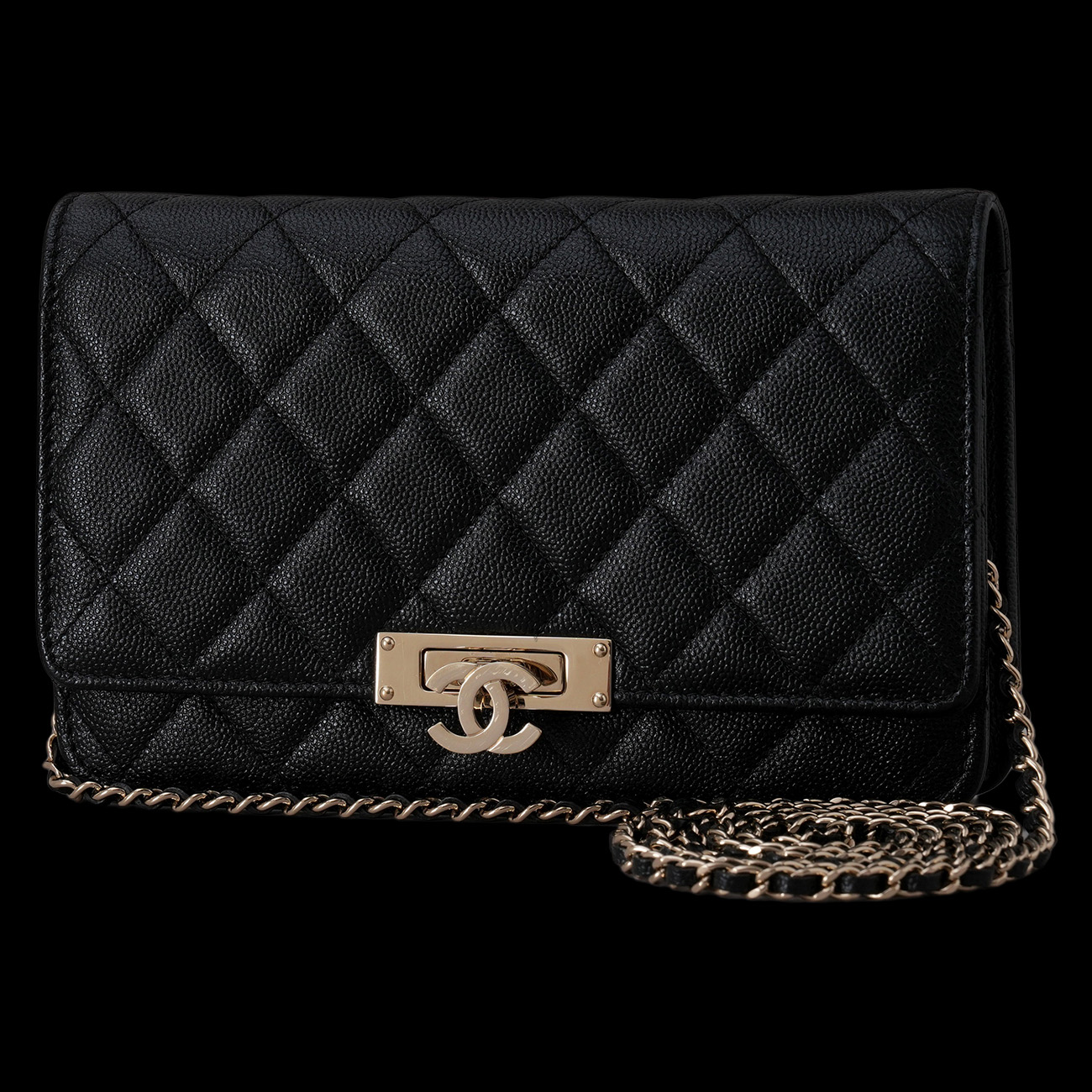 CHANEL(USED)샤넬 A80766 시즌 캐비어 CC로고 WOC