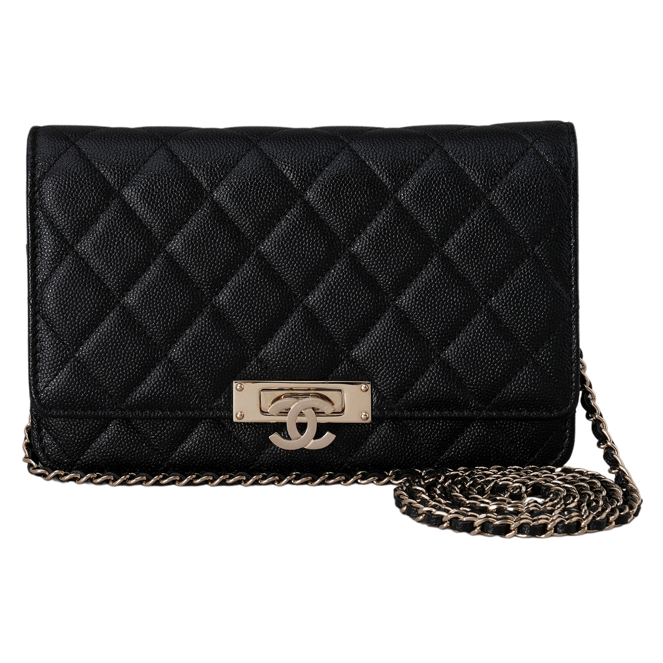 CHANEL(USED)샤넬 A80766 시즌 캐비어 CC로고 WOC