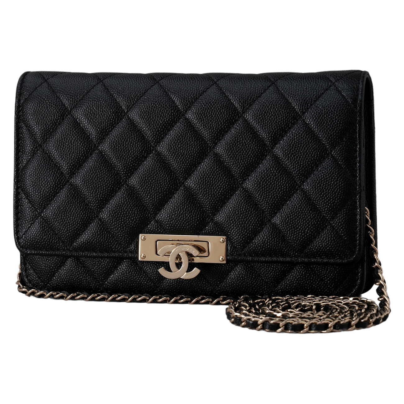 CHANEL(USED)샤넬 A80766 시즌 캐비어 CC로고 WOC