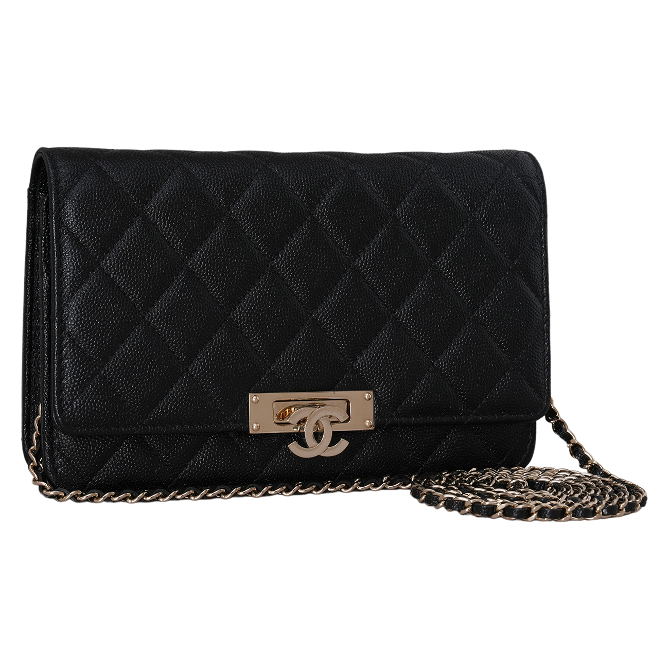 CHANEL(USED)샤넬 A80766 시즌 캐비어 CC로고 WOC