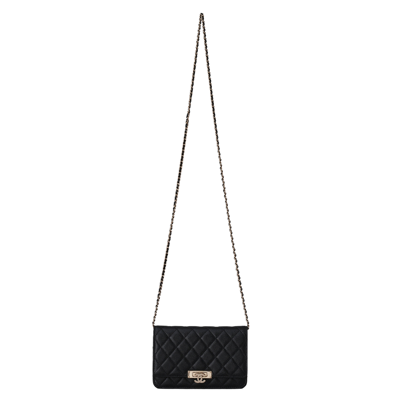 CHANEL(USED)샤넬 A80766 시즌 캐비어 CC로고 WOC