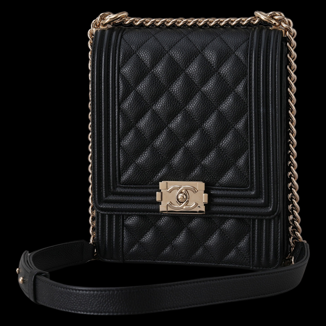 CHANEL(USED)샤넬 캐비어 보이샤넬 사첼백