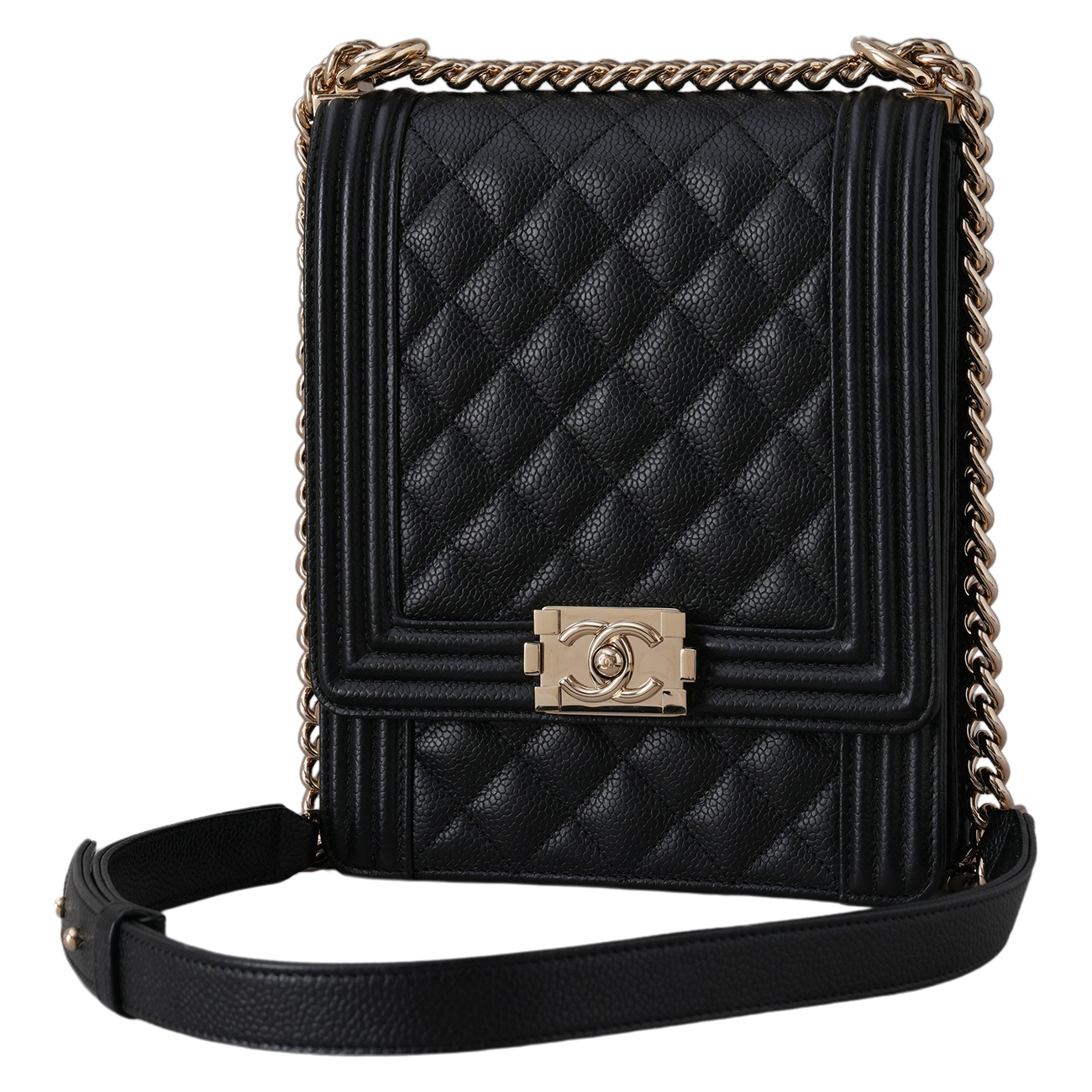 CHANEL(USED)샤넬 캐비어 보이샤넬 사첼백