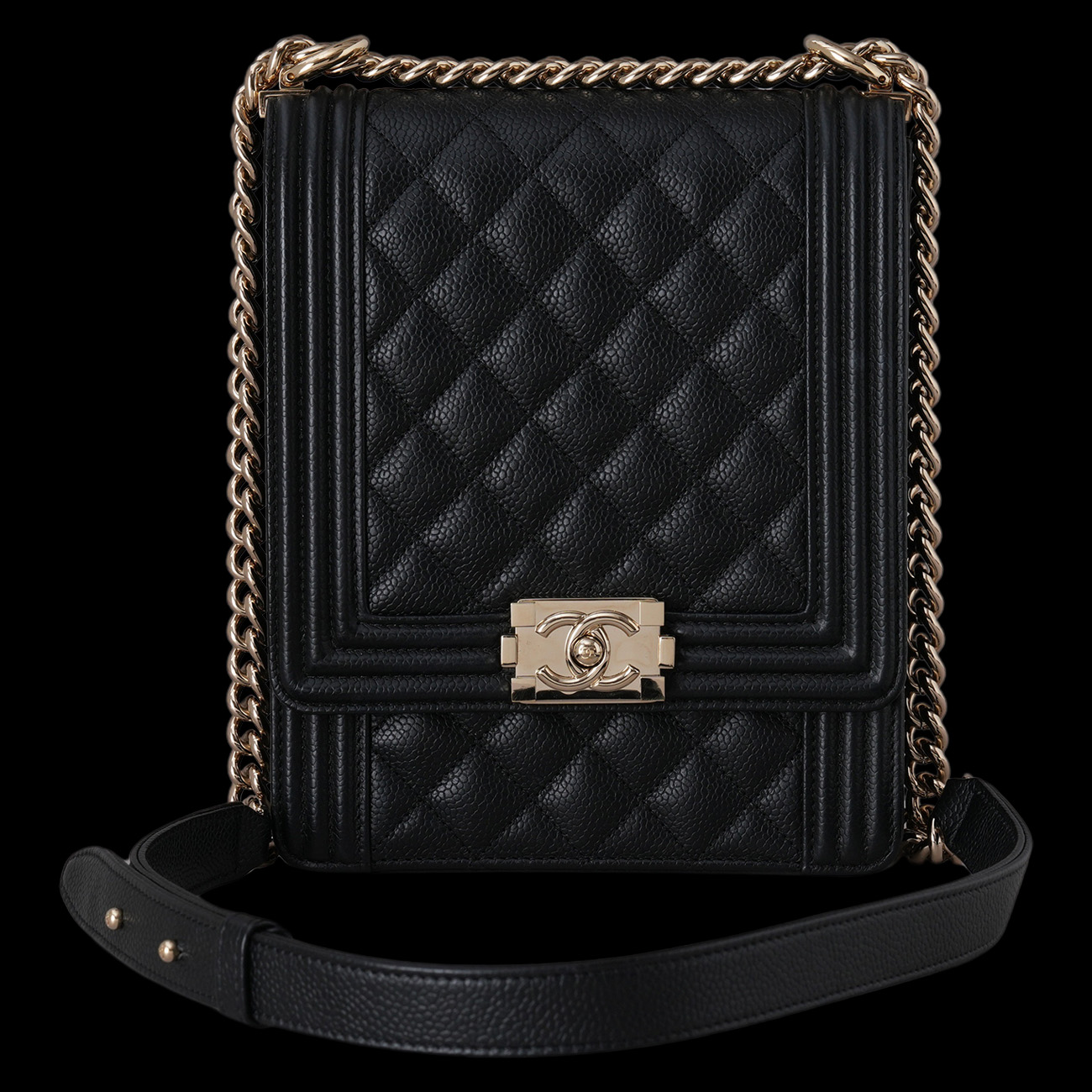CHANEL(USED)샤넬 캐비어 보이샤넬 사첼백