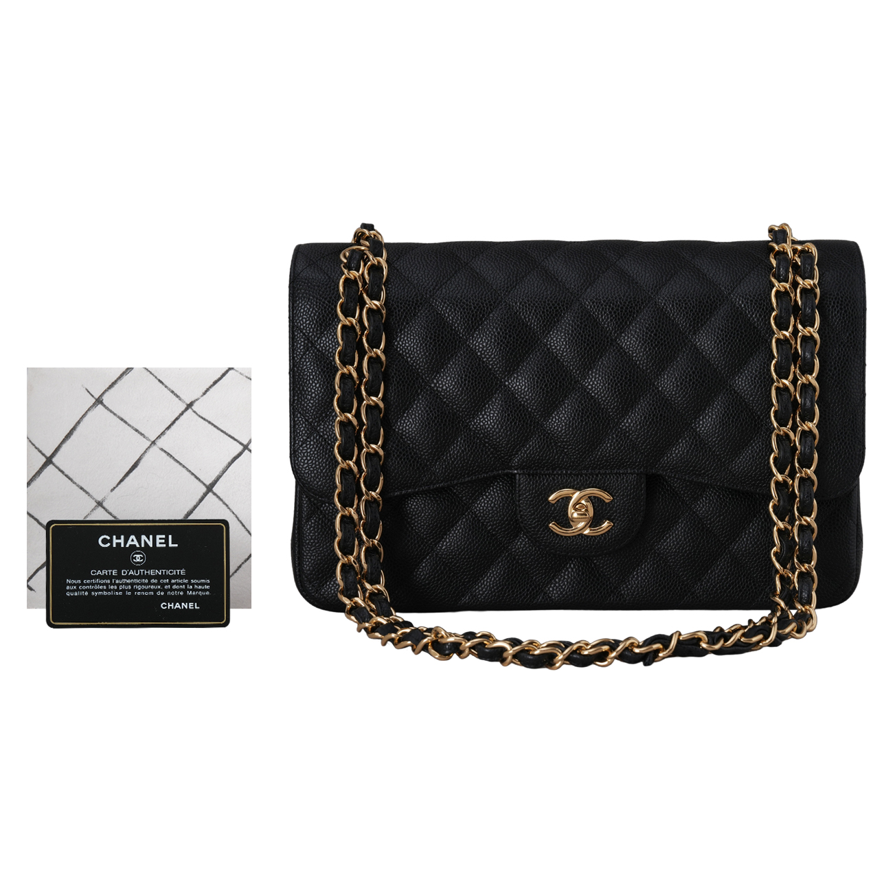 CHANEL(USED)샤넬 캐비어 클래식 점보 플랩백