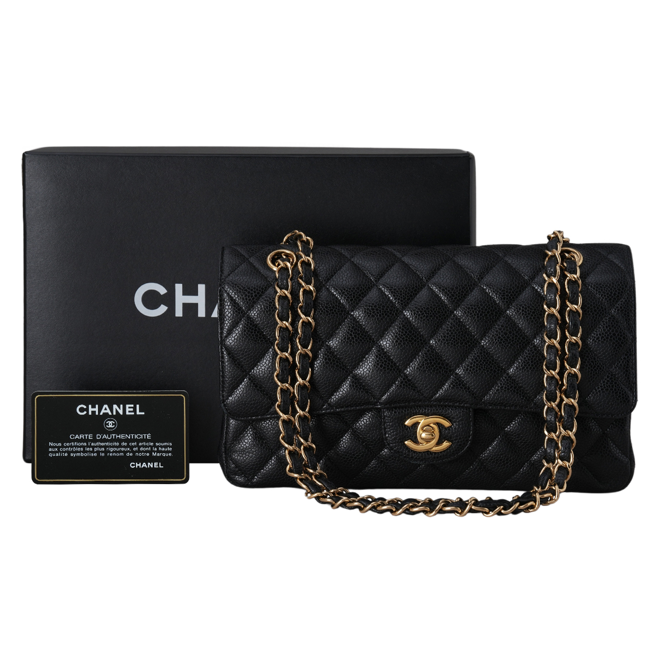 CHANEL(USED)샤넬 캐비어 클래식 미듐 플랩백