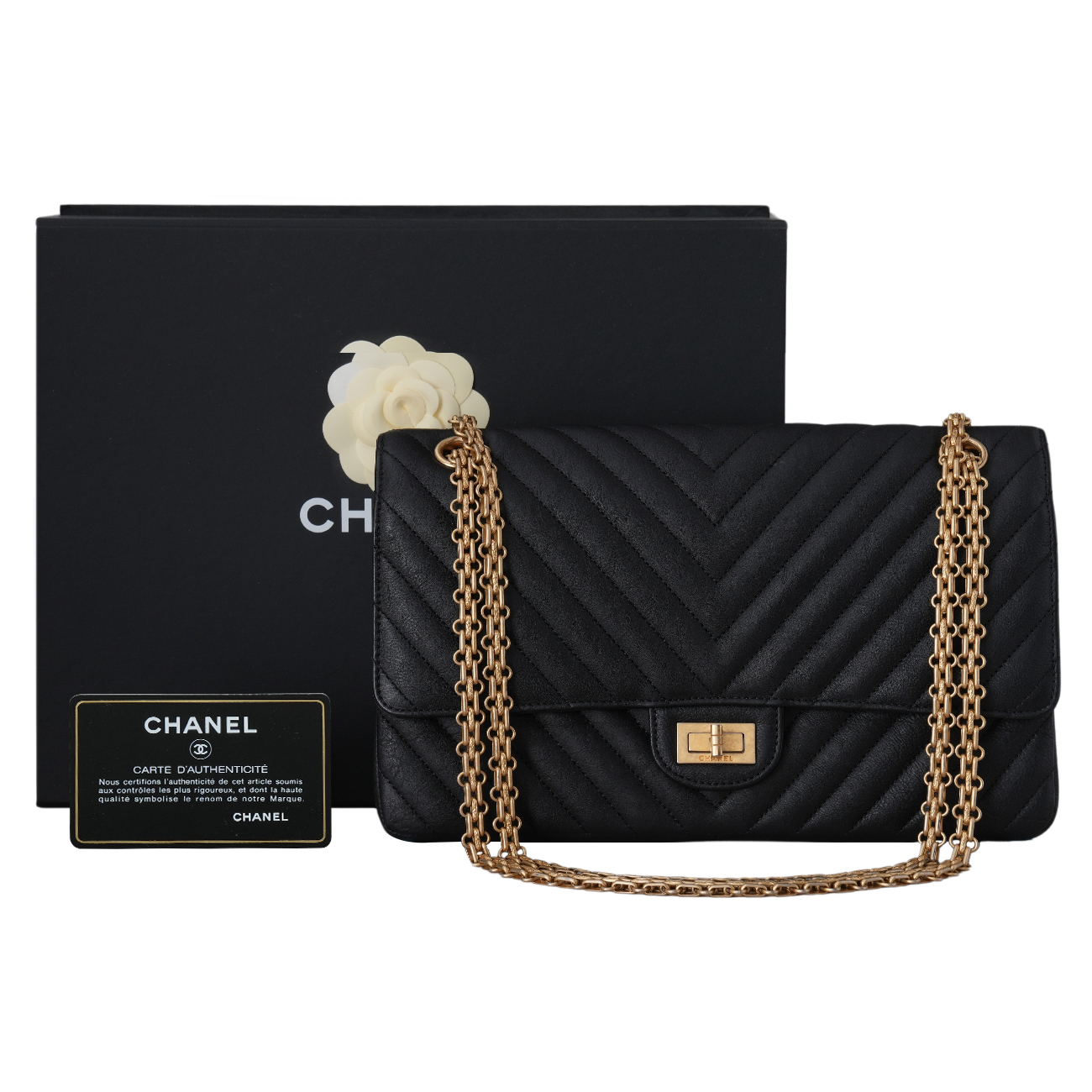 CHANEL(USED)샤넬 2.55 빈티지 쉐브론 클래식27.5
