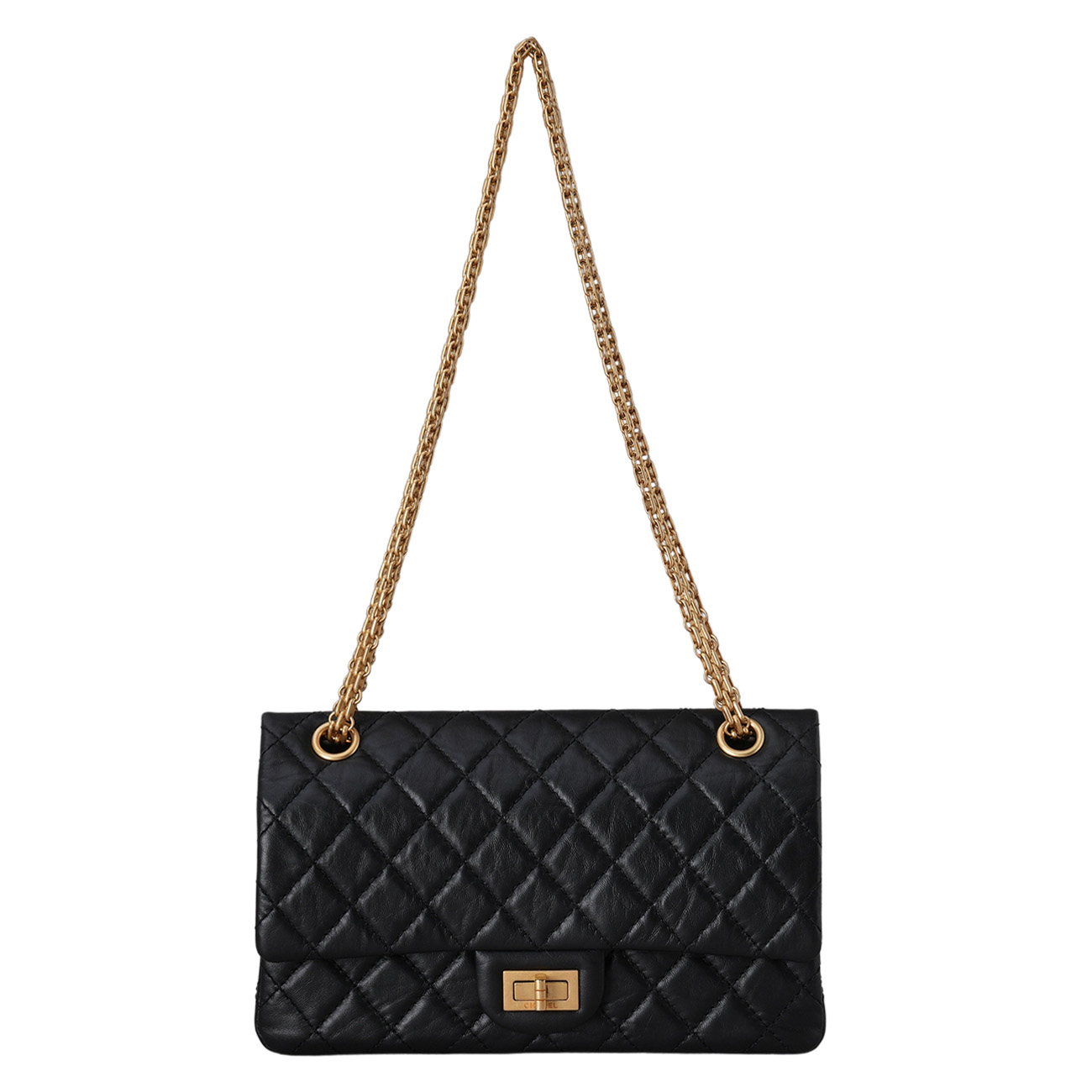 CHANEL(USED)샤넬 2.55 빈티지 클래식 미듐24 금장