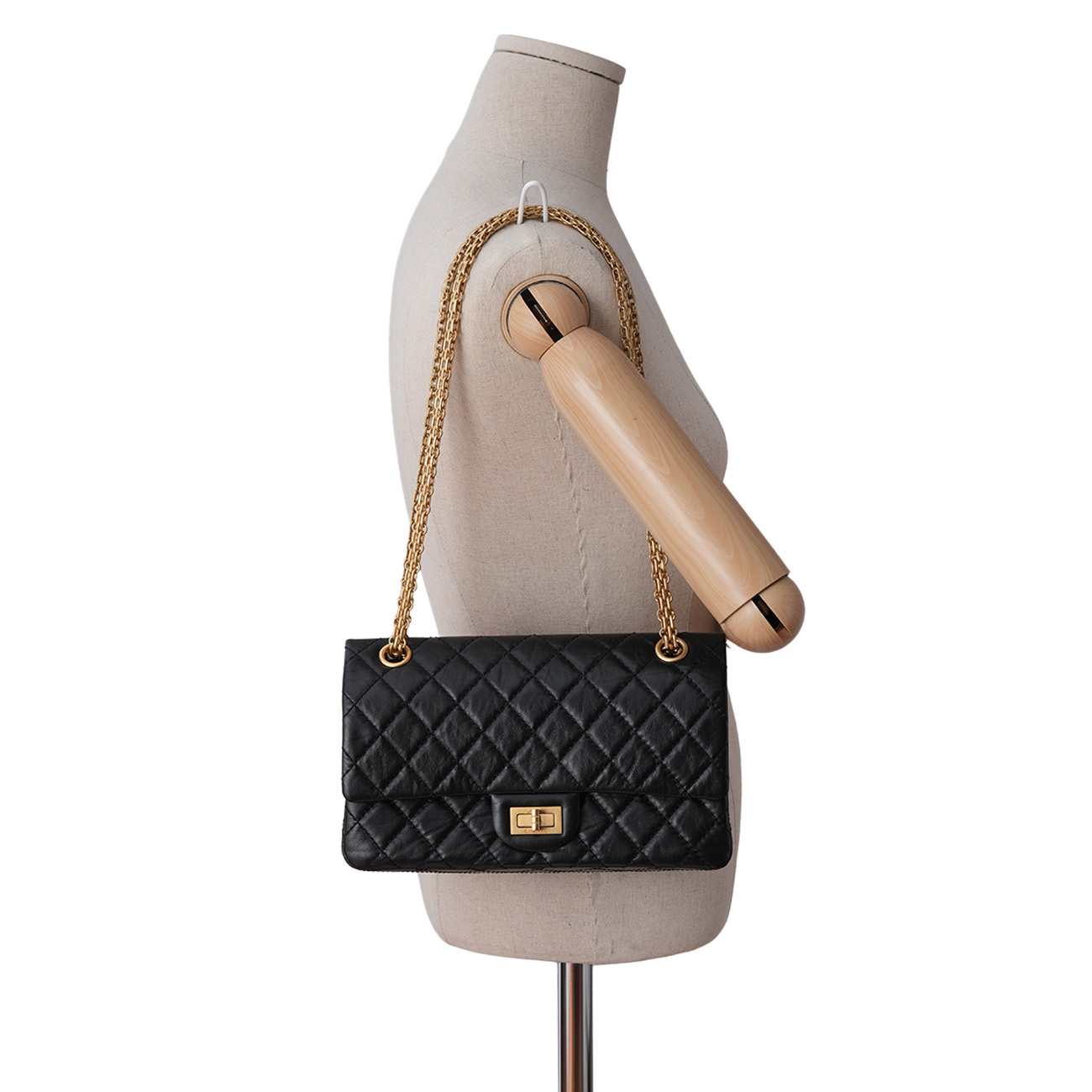 CHANEL(USED)샤넬 2.55 빈티지 클래식 미듐24 금장