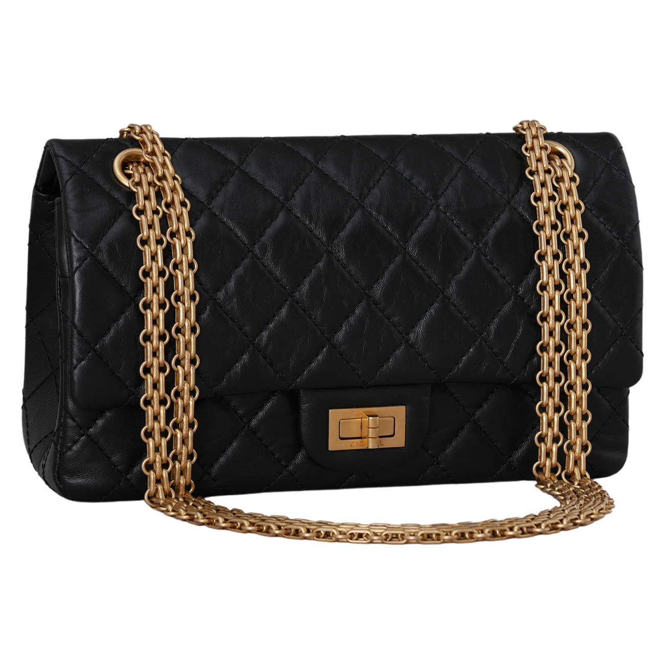 CHANEL(USED)샤넬 2.55 빈티지 클래식 미듐24 금장