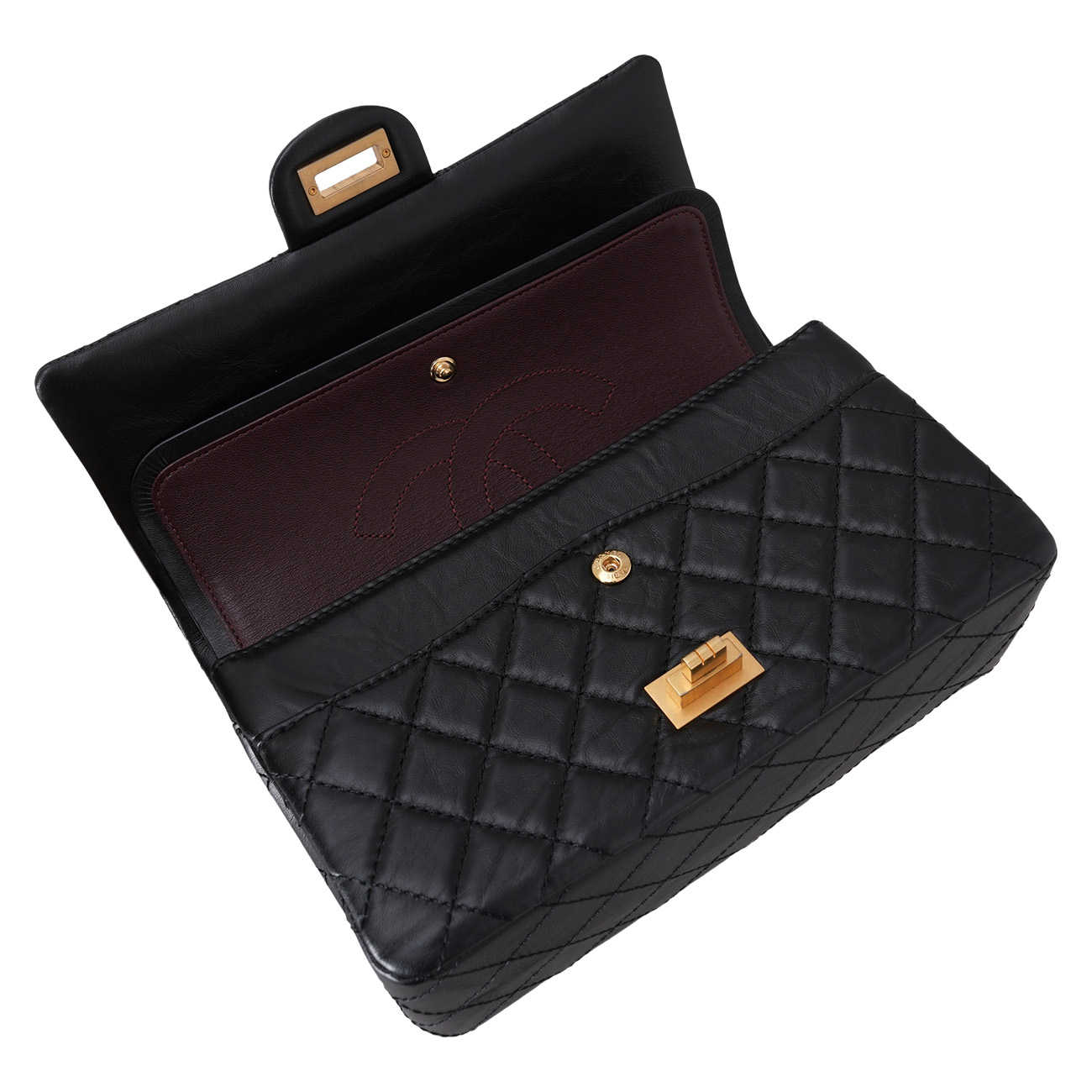 CHANEL(USED)샤넬 2.55 빈티지 클래식 미듐24 금장