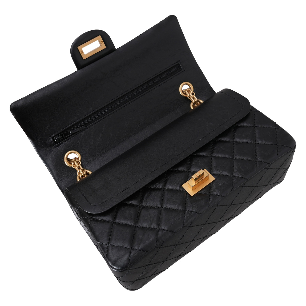 CHANEL(USED)샤넬 2.55 빈티지 클래식 미듐24 금장