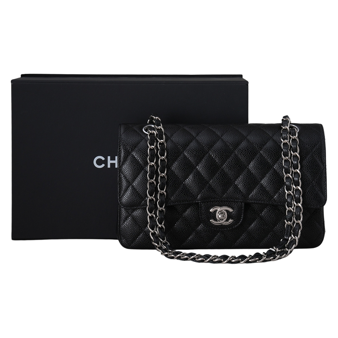 CHANEL(USED)샤넬 캐비어 클래식 미듐 플랩백