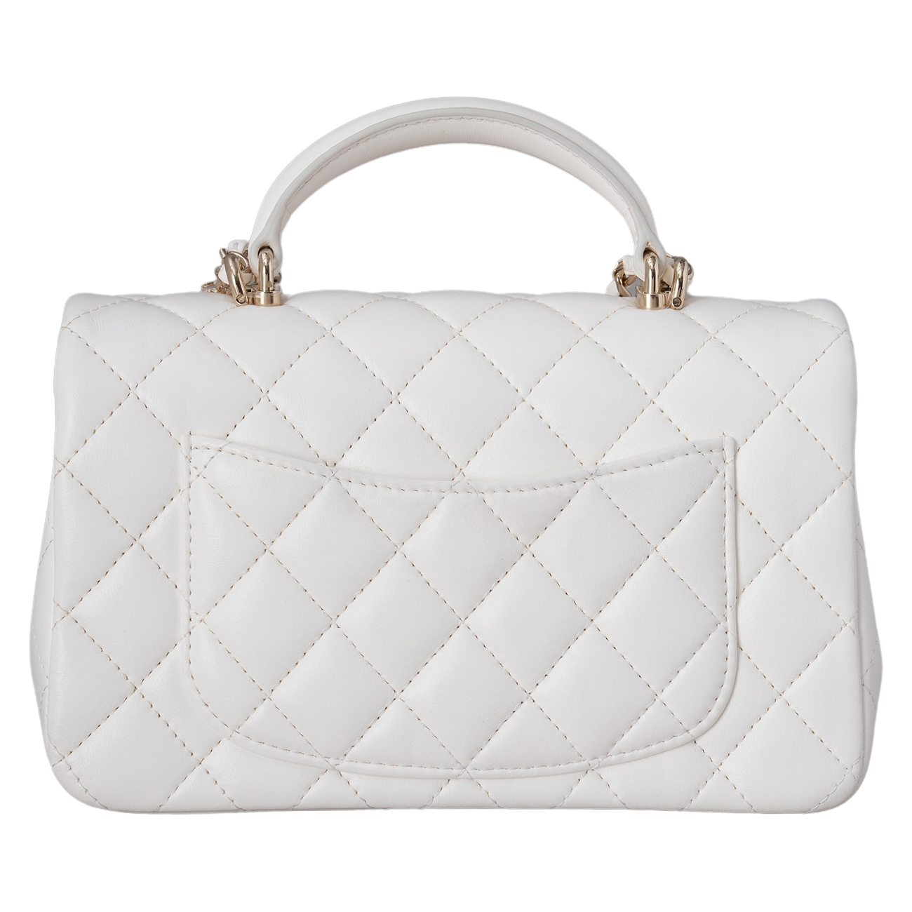 CHANEL(USED)샤넬 AS2431 램스킨 클래식 뉴미니 탑핸들 참장식 크로스백
