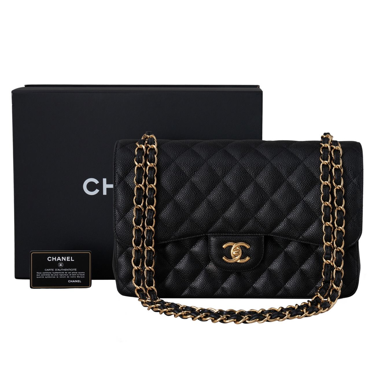 CHANEL(USED)샤넬 캐비어 클래식 라지 플랩백