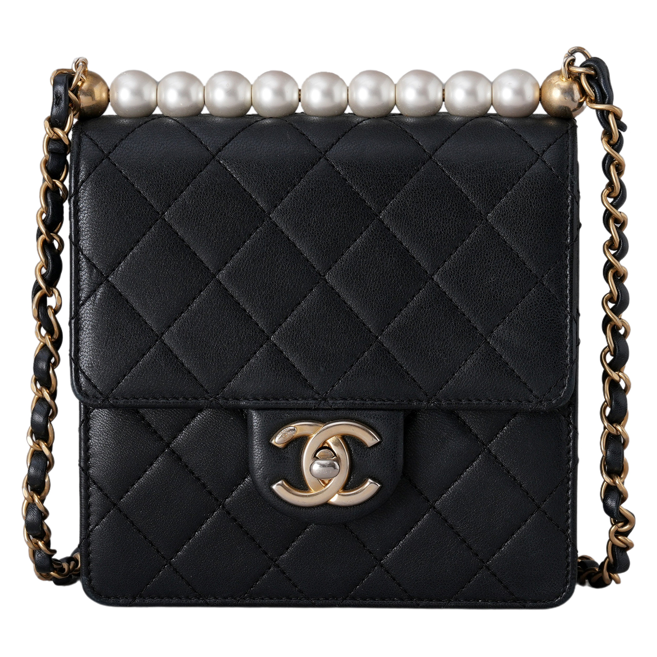 CHANEL(USED)샤넬 시즌 진주 체인 플랩