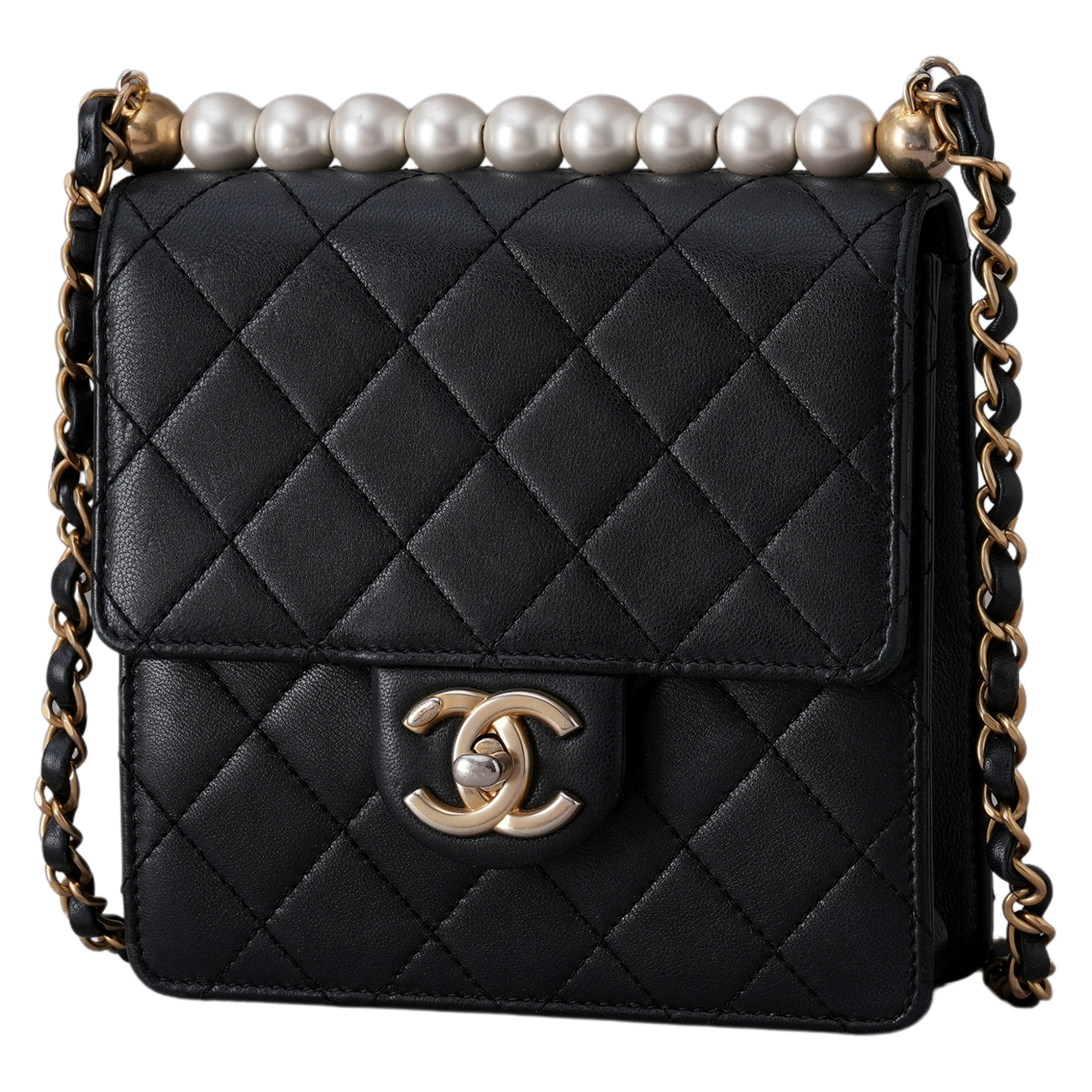CHANEL(USED)샤넬 시즌 진주 체인 플랩