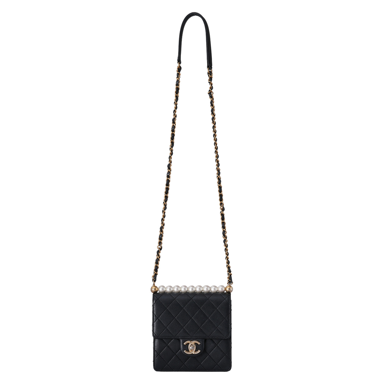 CHANEL(USED)샤넬 시즌 진주 체인 플랩