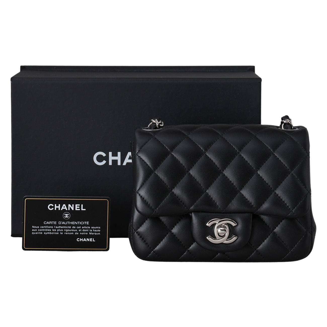 CHANEL(USED)샤넬 램스킨 클래식 쁘띠삭