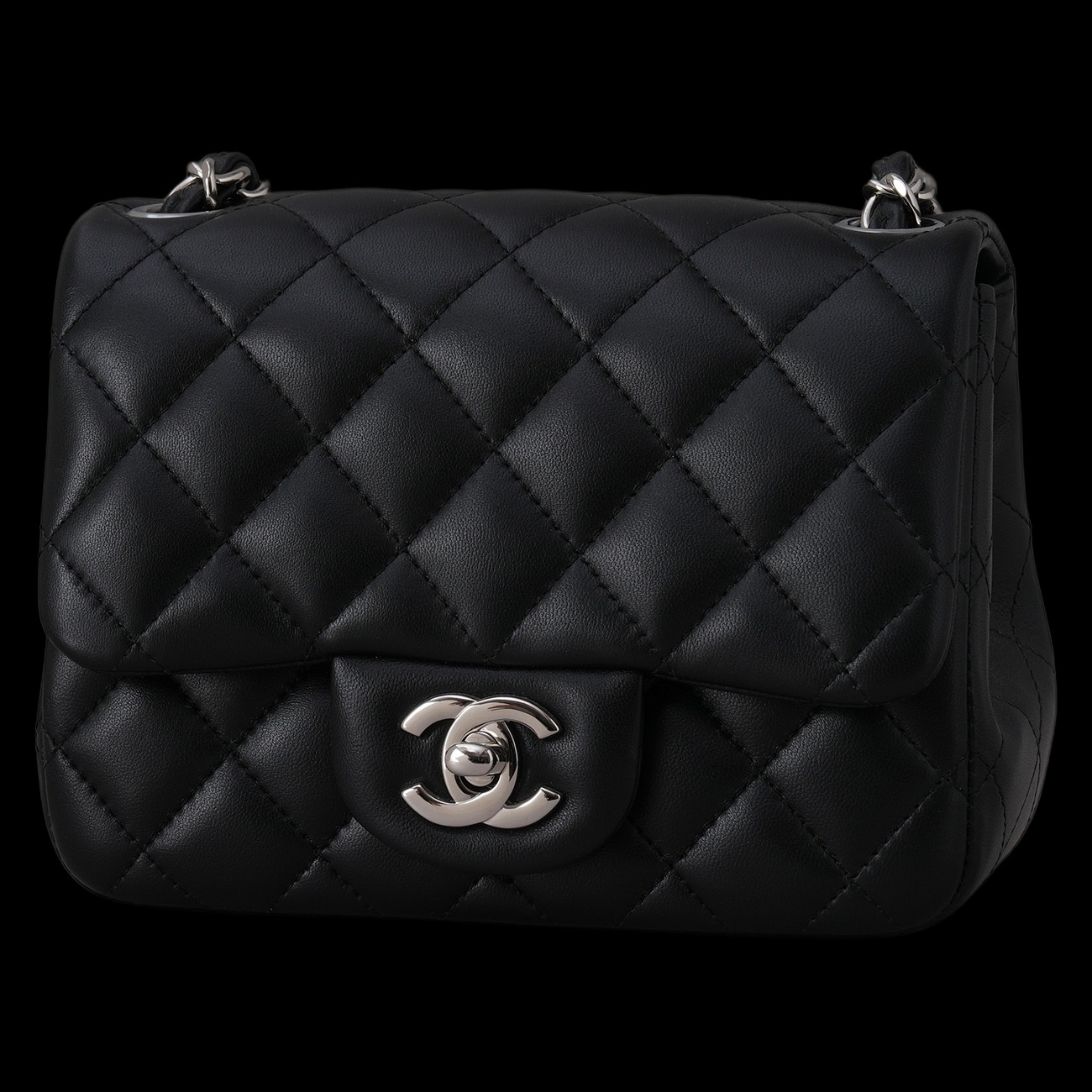 CHANEL(USED)샤넬 램스킨 클래식 쁘띠삭