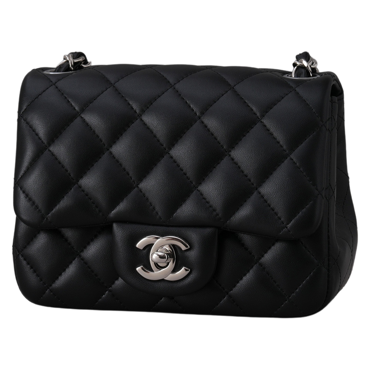 CHANEL(USED)샤넬 램스킨 클래식 쁘띠삭
