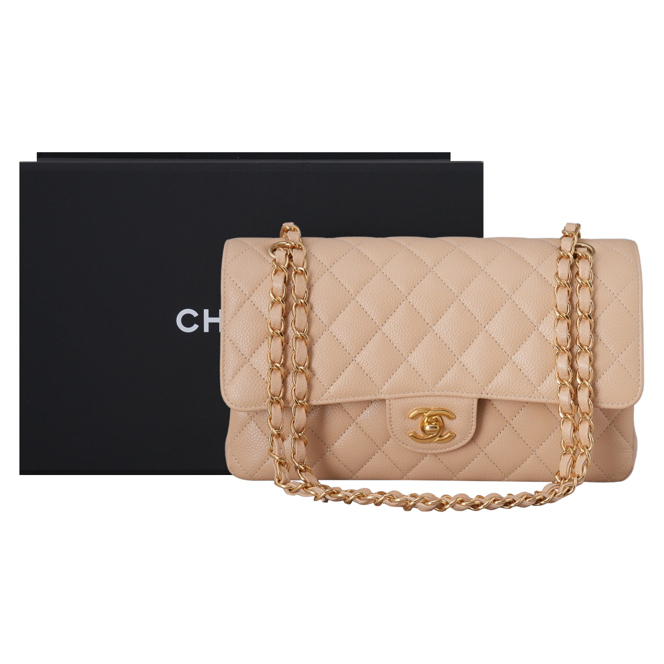 CHANEL(USED)샤넬 캐비어 클래식 미듐 플랩백