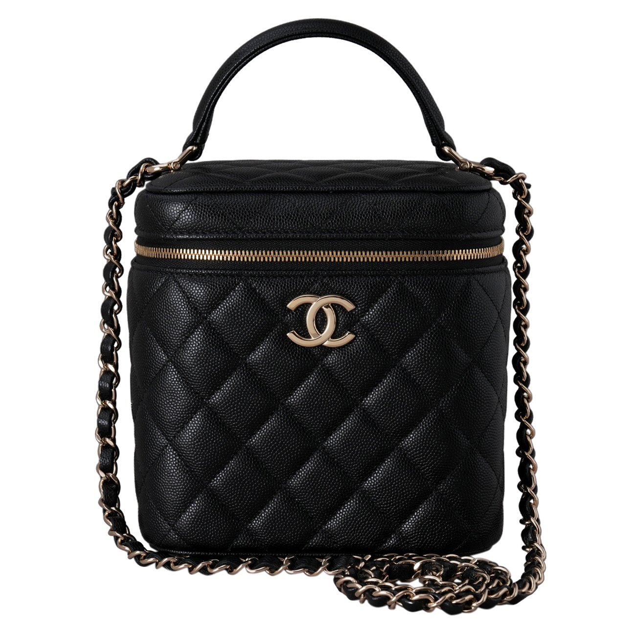 CHANEL(USED)샤넬 캐비어 베니티 탑핸들