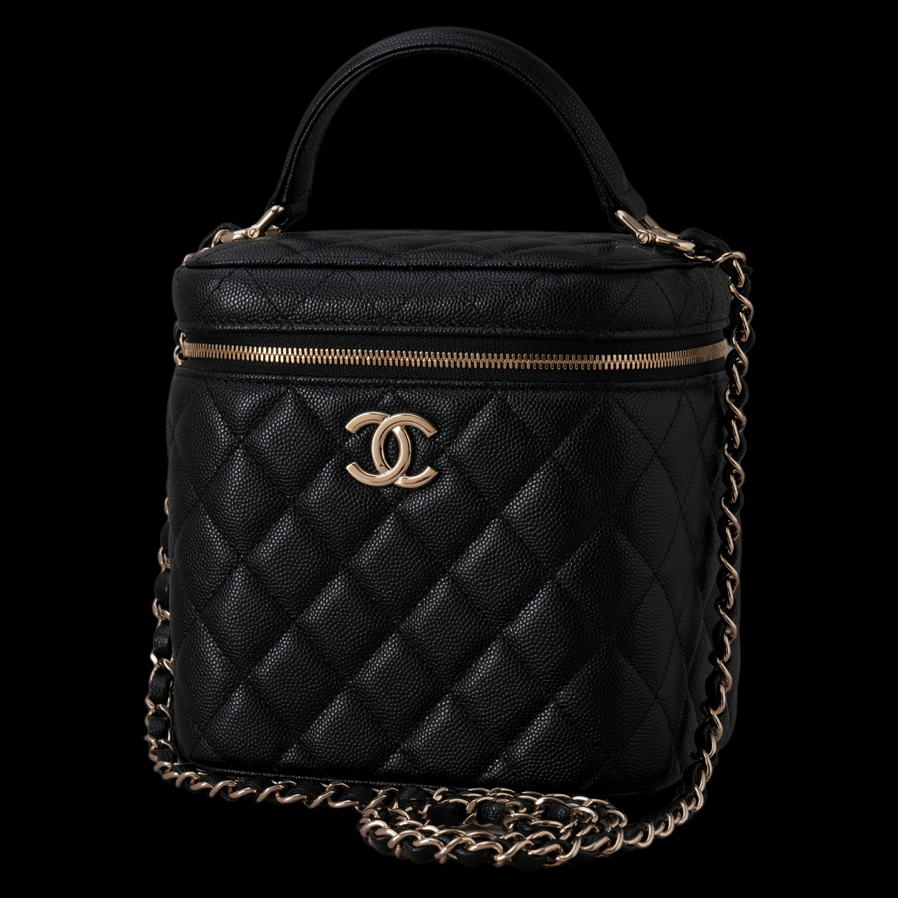 CHANEL(USED)샤넬 캐비어 베니티 탑핸들