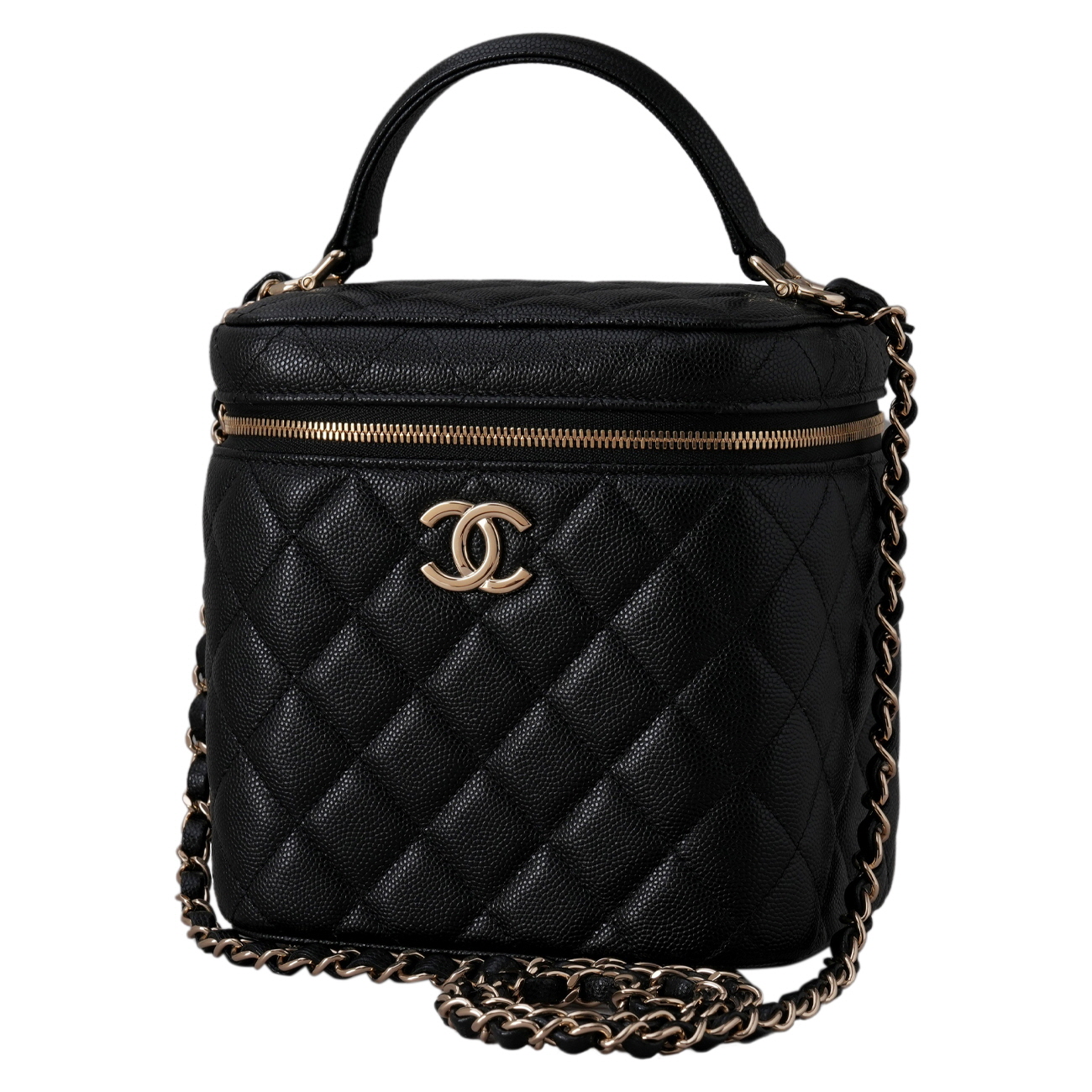 CHANEL(USED)샤넬 캐비어 베니티 탑핸들