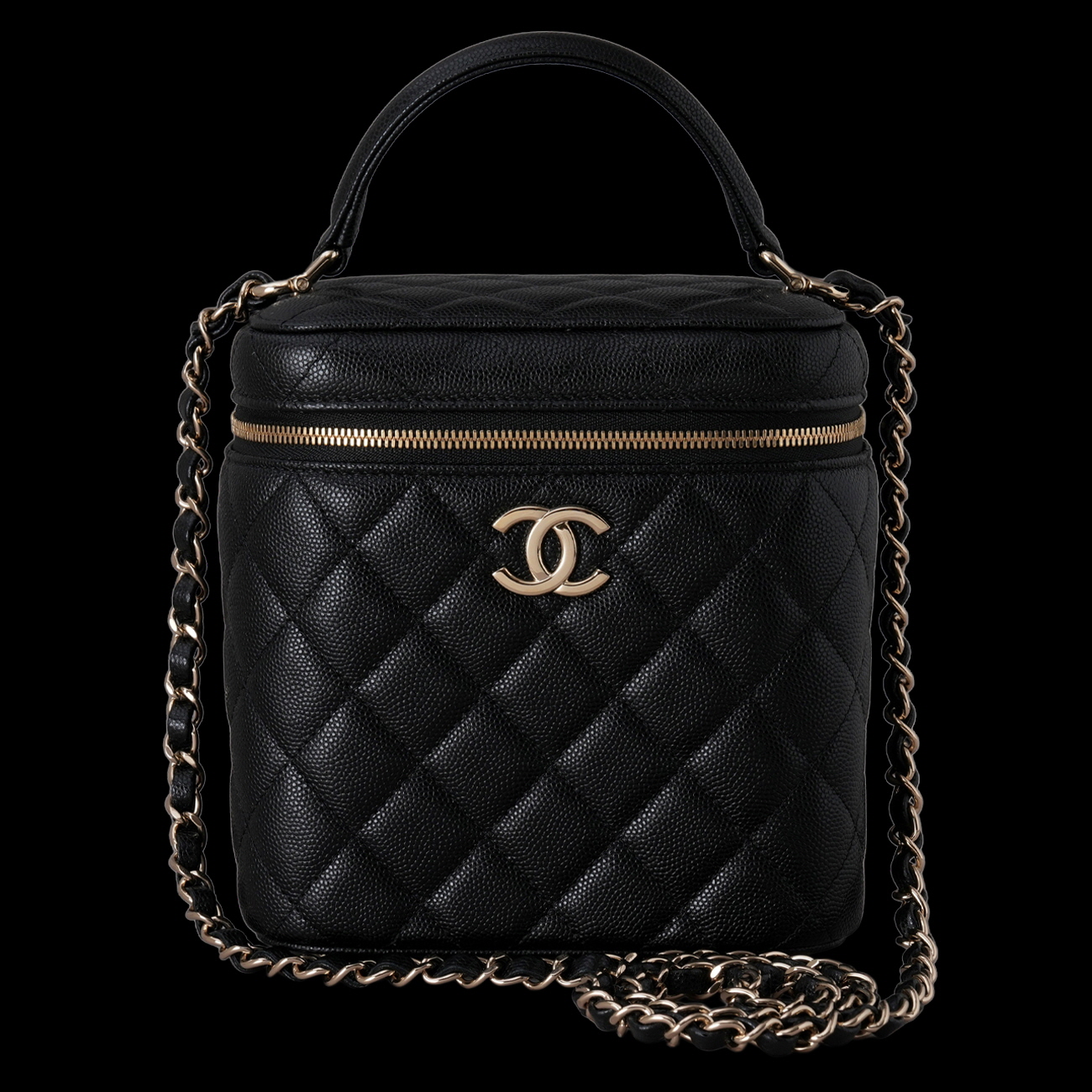 CHANEL(USED)샤넬 캐비어 베니티 탑핸들