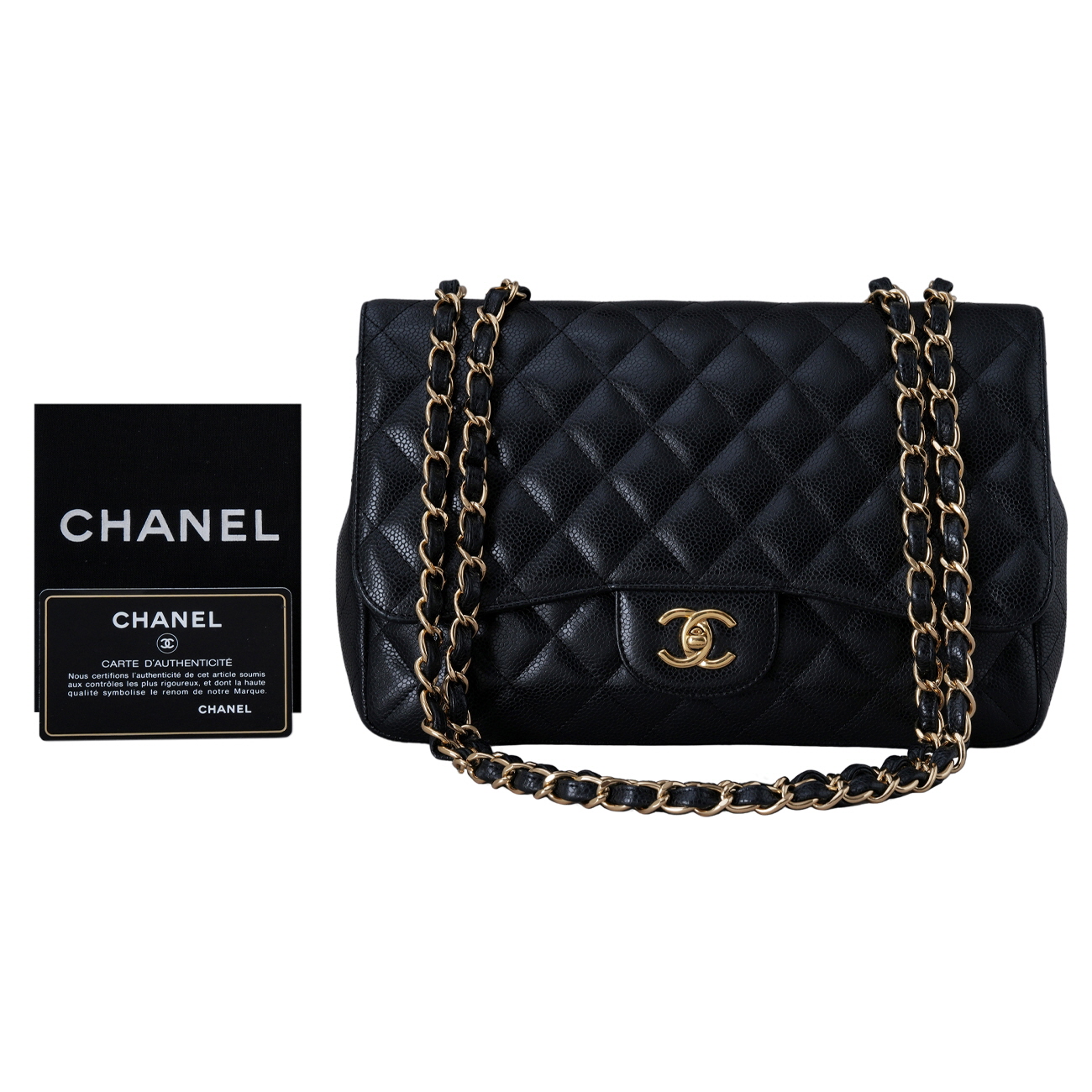 CHANEL(USED)샤넬 캐비어 클래식 원플랩백 맥시